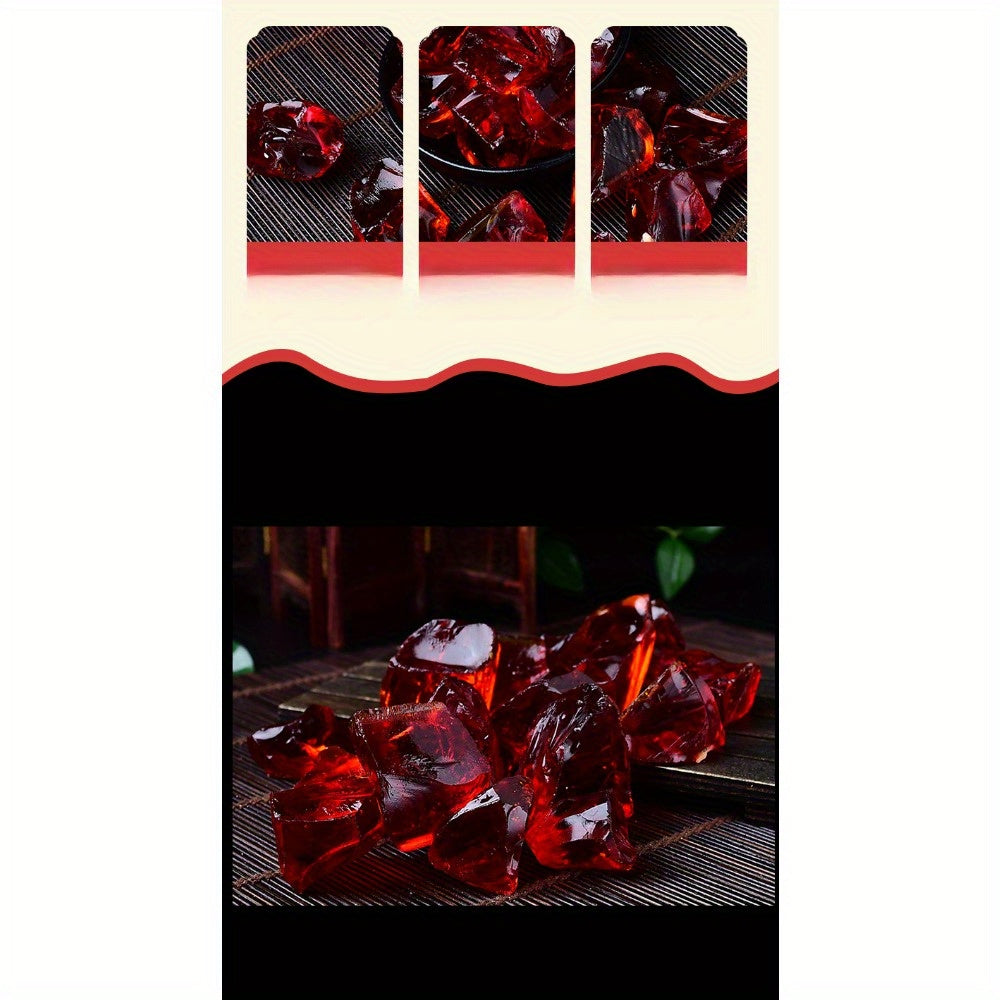 Natural Red Crystal Stone - Charging Reiki Rock for Yoga Studio, Home & Office Decor, Essential Oil Diffuser, Meditation Relaxation Gift (Vibrant Glass Art)