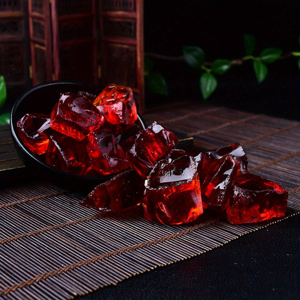 Natural Red Crystal Stone - Charging Reiki Rock for Yoga Studio, Home & Office Decor, Essential Oil Diffuser, Meditation Relaxation Gift (Vibrant Glass Art)