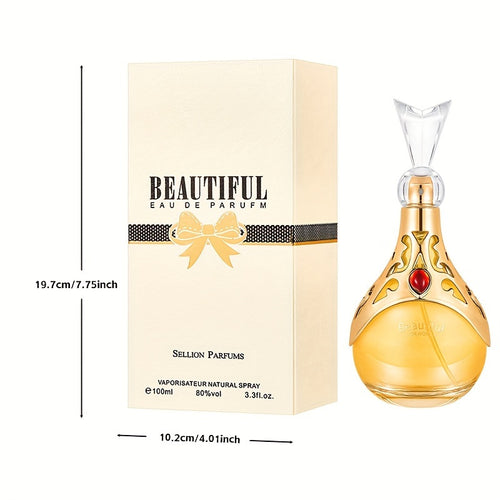 3.38oz Floral Eau De Parfum for Women - Long-Lasting, Refreshing, and Talc-Free Perfume with 10-20% Flavor Concentration - Perfect Gift for Her, Ideal for Dating and Daily Life