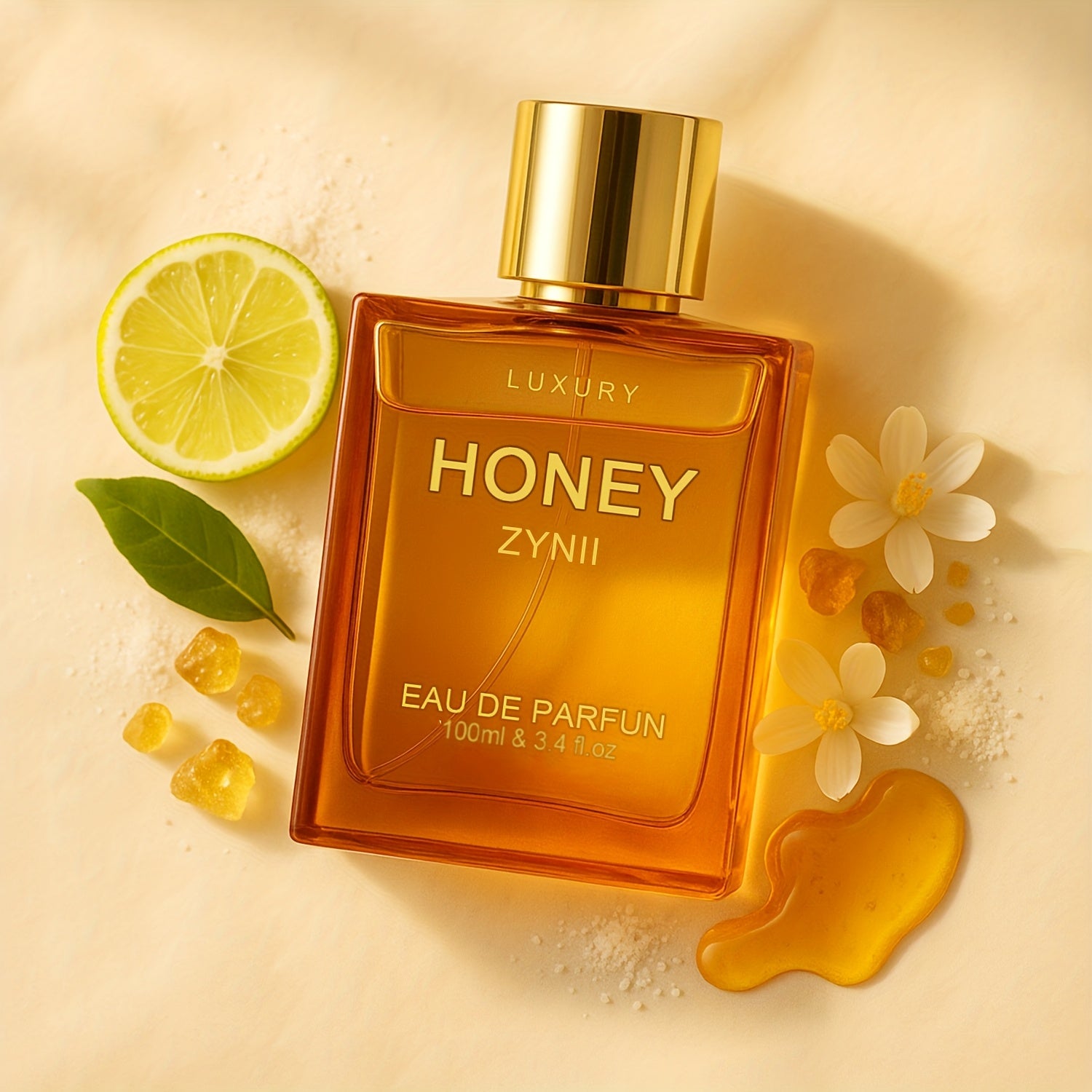Honey OUD Perfume for Women & Men - 3.4fl.oz Long-Lasting Arabian Unisex Cologne, -Free & Vegan, Vanilla Bergamot Patchouli Scent, Honey Perfume Oil, Luxury Fragrance Ift, Valentine's Day Gift