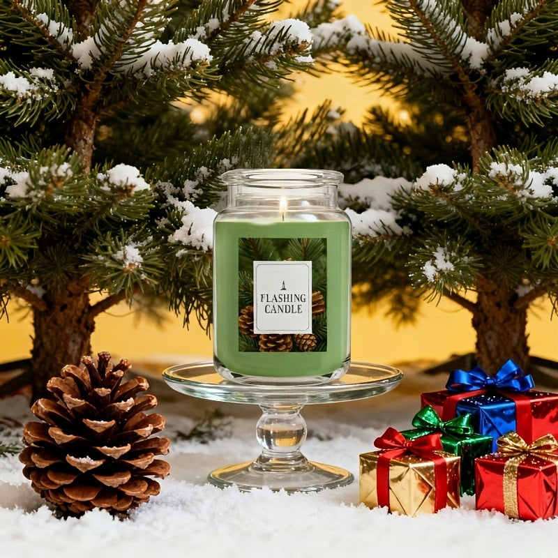 Cedarwood Scented Candle - Winter Cedarwood Scented Candle. The delicate fragrance fills the room - creating a warm and cozy atmosphere for Christmas night. A perfect holiday gift.