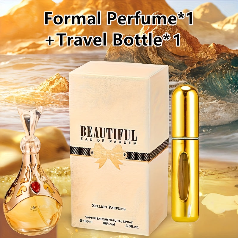 3.38oz Floral Eau De Parfum for Women - Long-Lasting, Refreshing, and Talc-Free Perfume with 10-20% Flavor Concentration - Perfect Gift for Her, Ideal for Dating and Daily Life