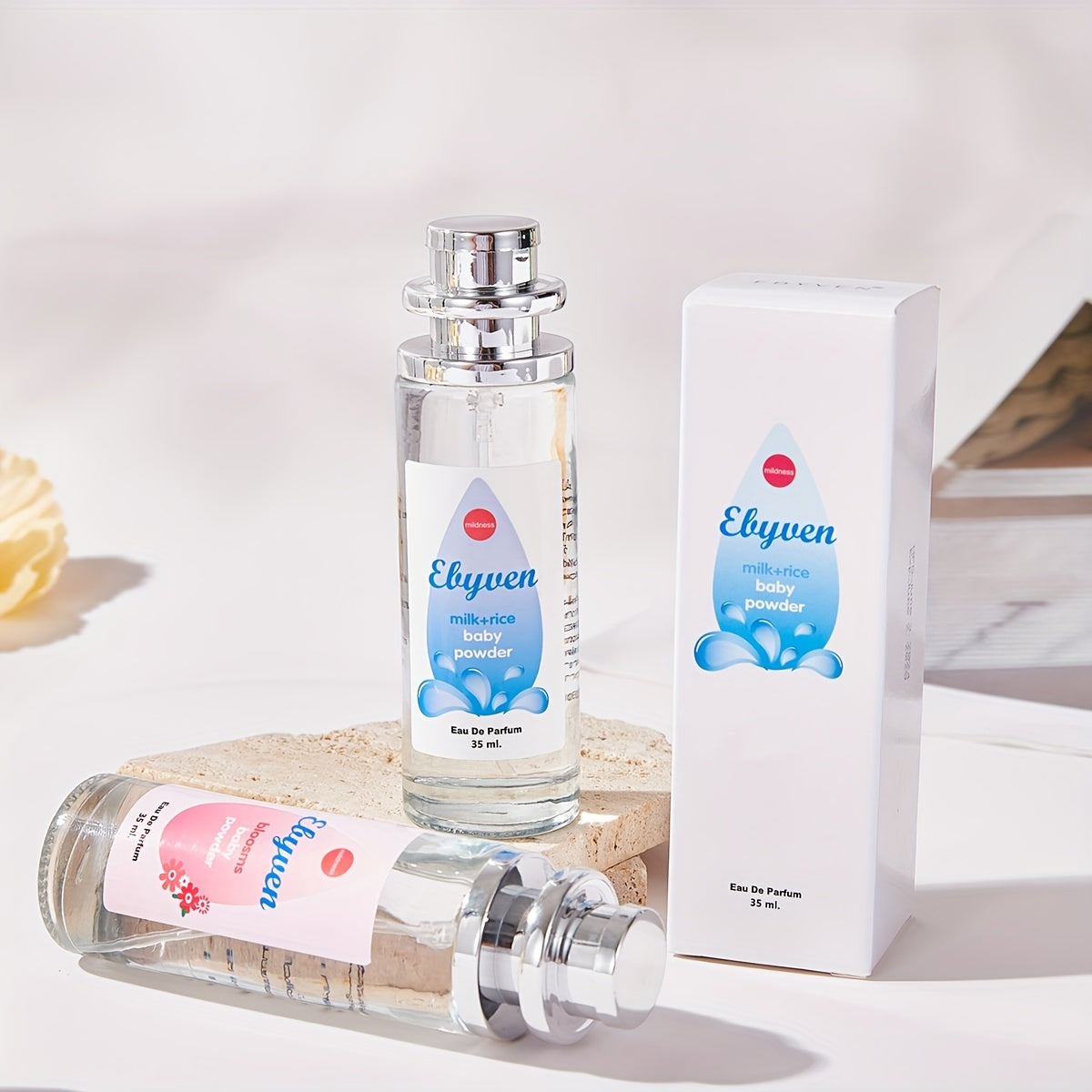 1 Bottle Elyuen Women's Perfume, Floral Scent with Vanilla, Lavender & Cherry Blossom, Pink, Blue, Purple, White, Alcohol-Based, 10-20% Fragrance Concentration, No BPA, Eau De Toilette, 1.18oz