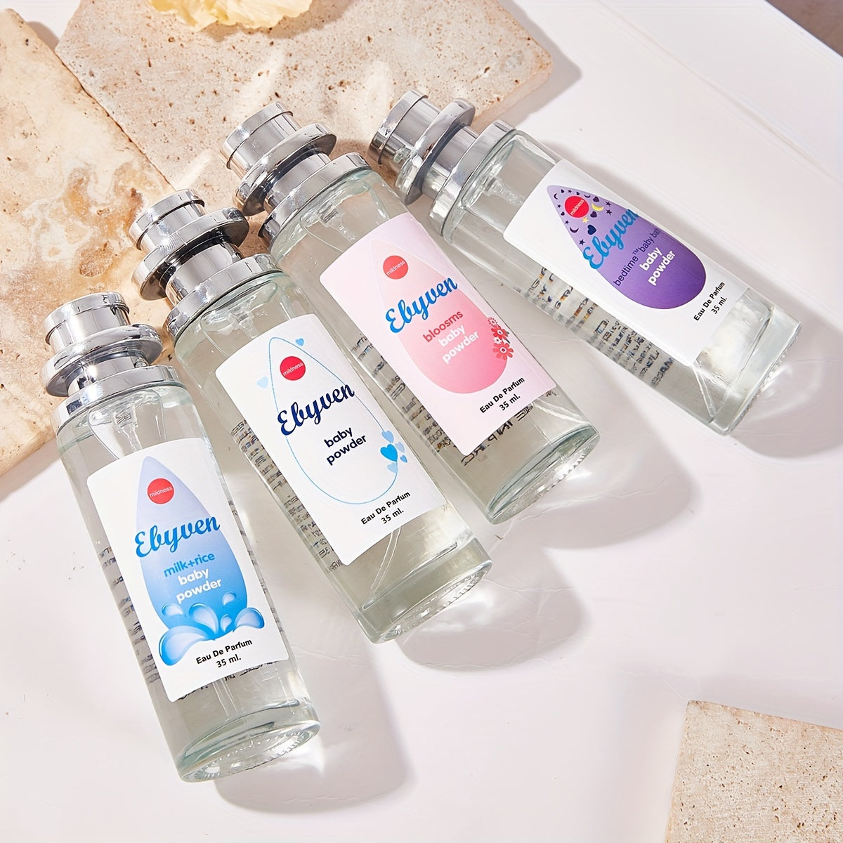 1 Bottle Elyuen Women's Perfume, Floral Scent with Vanilla, Lavender & Cherry Blossom, Pink, Blue, Purple, White, Alcohol-Based, 10-20% Fragrance Concentration, No BPA, Eau De Toilette, 1.18oz