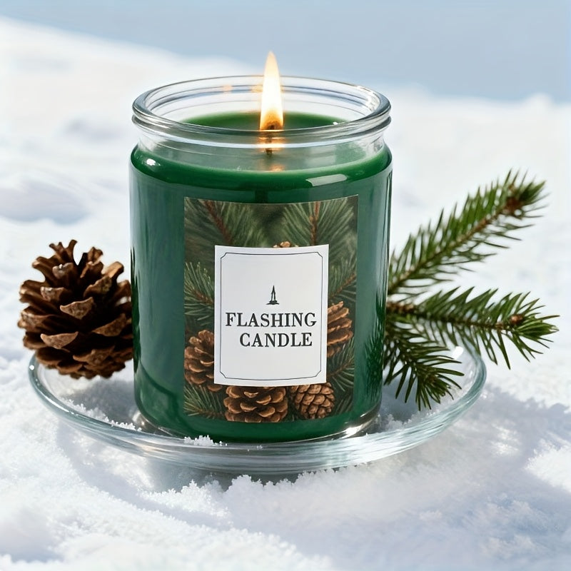 Cedarwood Scented Candle - Winter Cedarwood Scented Candle. The delicate fragrance fills the room - creating a warm and cozy atmosphere for Christmas night. A perfect holiday gift.