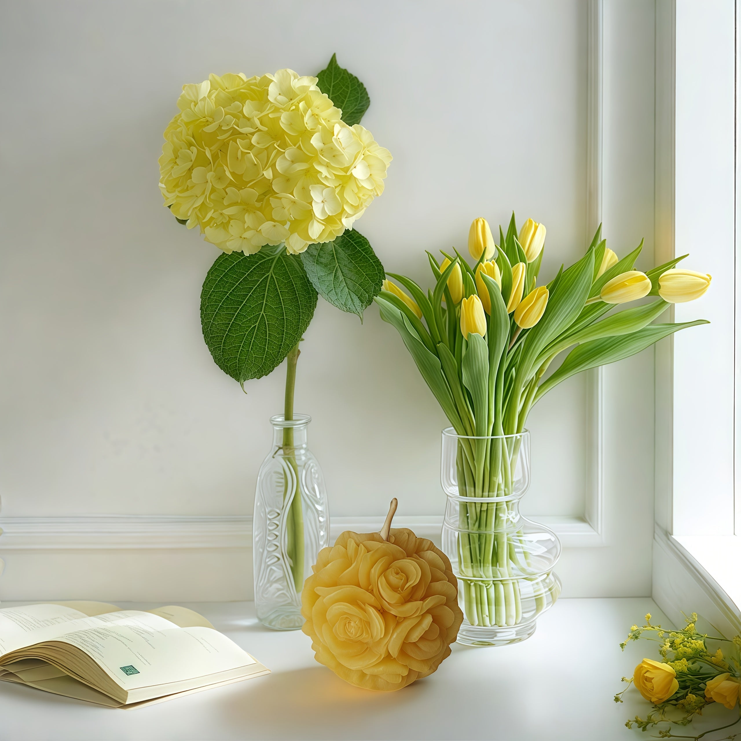 2\u002F4pcs Rose Ball Candles Made Of Yellow Beeswax, White And Yellow Mixed Gift Box, Rose Fragrance, Retro And Elegant Holiday Gift, Suitable For Home Decoration, Christmas, Halloween, Mother'S Day, Valentine'S Day, Father'S Day, Thanksgiving