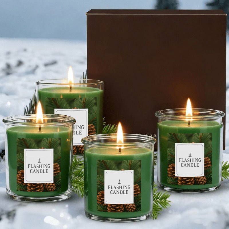 Cedarwood Scented Candle - Winter Cedarwood Scented Candle. The delicate fragrance fills the room - creating a warm and cozy atmosphere for Christmas night. A perfect holiday gift.