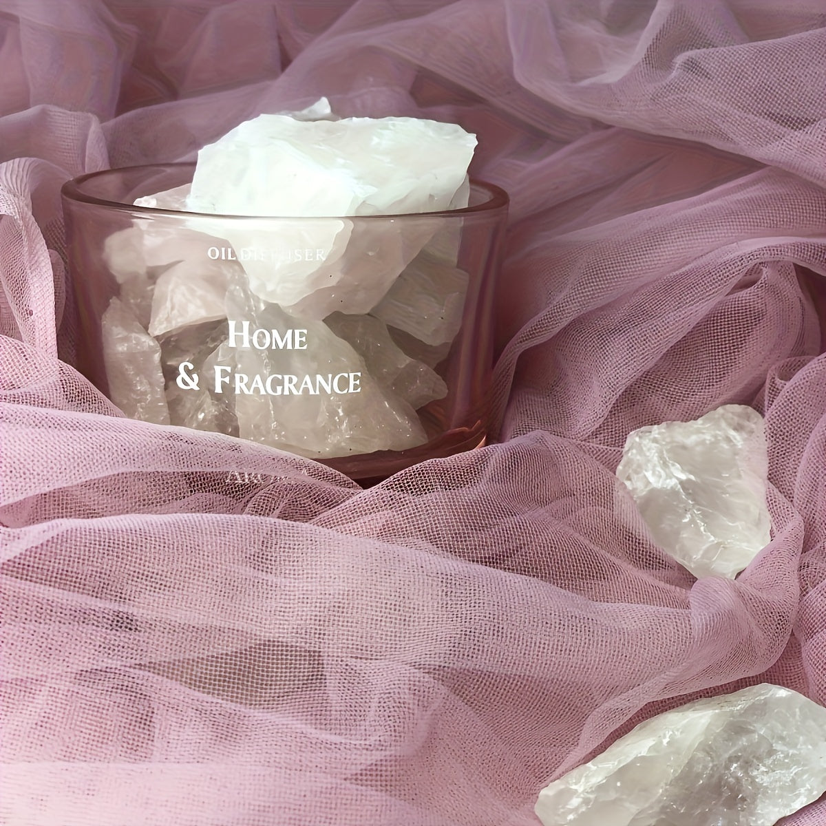 1pc Elegant Five-Color Crystal Scented Stone - Oil-Free Natural Aroma Diffuser for Home Decor, Long-Lasting Fragrance in Pink, Clear, Brown, | No Electricity Needed, Perfect Gift for Women, Mom, Housewarming, Wedding, Birthday | Decorative Air Fresh