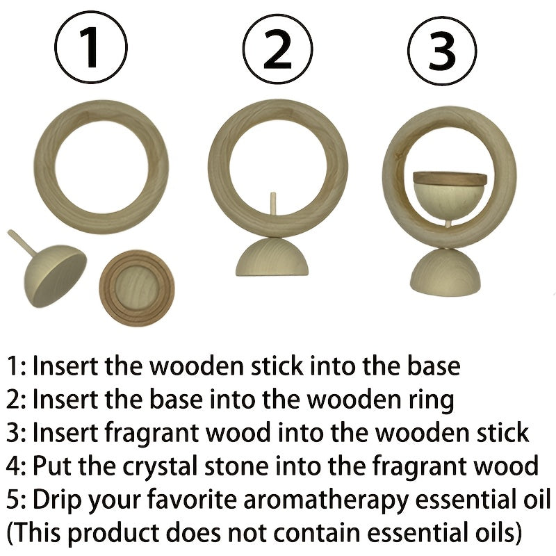 Wooden Stone & Essential Oil Diffuser Stone with Base | Includes Empty \u002FJar\u002F, Chemical-Free for Spa Meditation, Decorative Diffuser Device