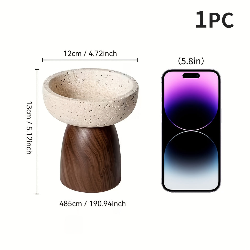 1pc Natural Stone Incense Holder & Diffuser | Beige Brown Marble Pattern with Empty Jars\u002FBags, Dual-Use for Oils & Incense Bags, Ideal for Home & Altar Self-Use, No Electricity Needed