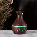 USB Humidifier Wood Grain Aroma Diffuser Soundwave Technology Air Humidifier 7 LED Color Humidifier Cool