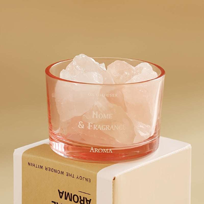 1pc Elegant Five-Color Crystal Scented Stone - Oil-Free Natural Aroma Diffuser for Home Decor, Long-Lasting Fragrance in Pink, Clear, Brown, | No Electricity Needed, Perfect Gift for Women, Mom, Housewarming, Wedding, Birthday | Decorative Air Fresh
