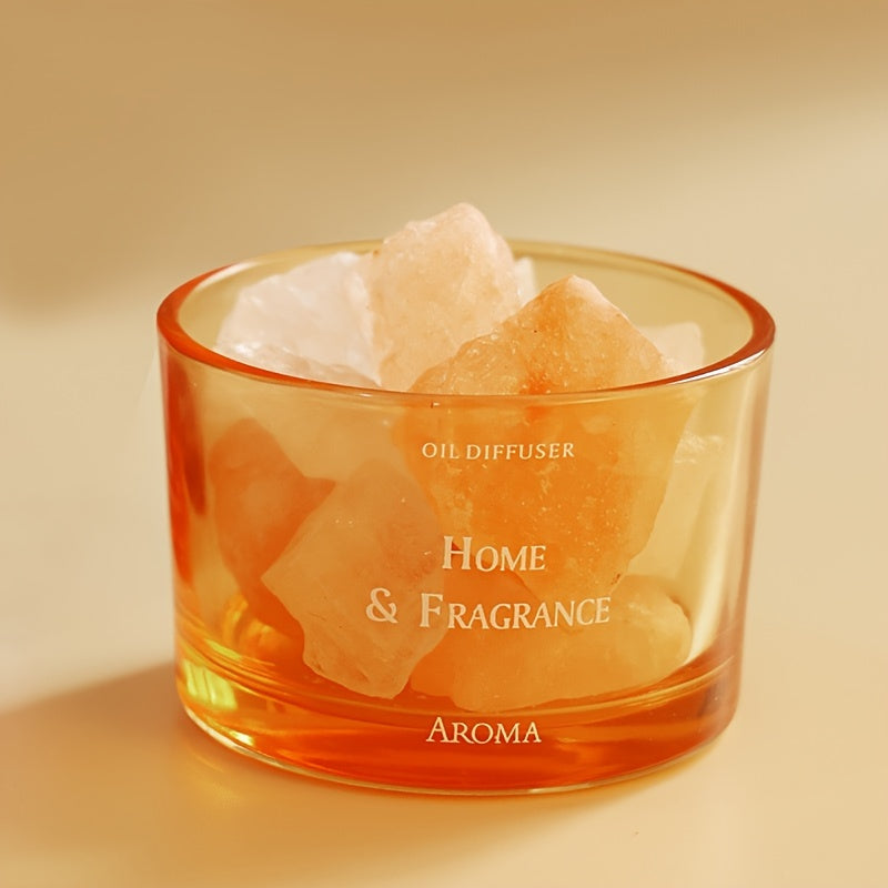 1pc Elegant Five-Color Crystal Scented Stone - Oil-Free Natural Aroma Diffuser for Home Decor, Long-Lasting Fragrance in Pink, Clear, Brown, | No Electricity Needed, Perfect Gift for Women, Mom, Housewarming, Wedding, Birthday | Decorative Air Fresh