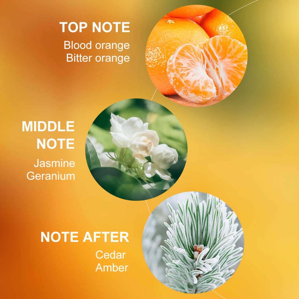 Fresh Orange-Scented Perfume, Featuring a Natural Fragrance That Enhances Your Body Scent, Radiates Femininity, Ideal for Romantic Outings And Everyday Wear, Elegantly Designed, Packaged in a Gift Box