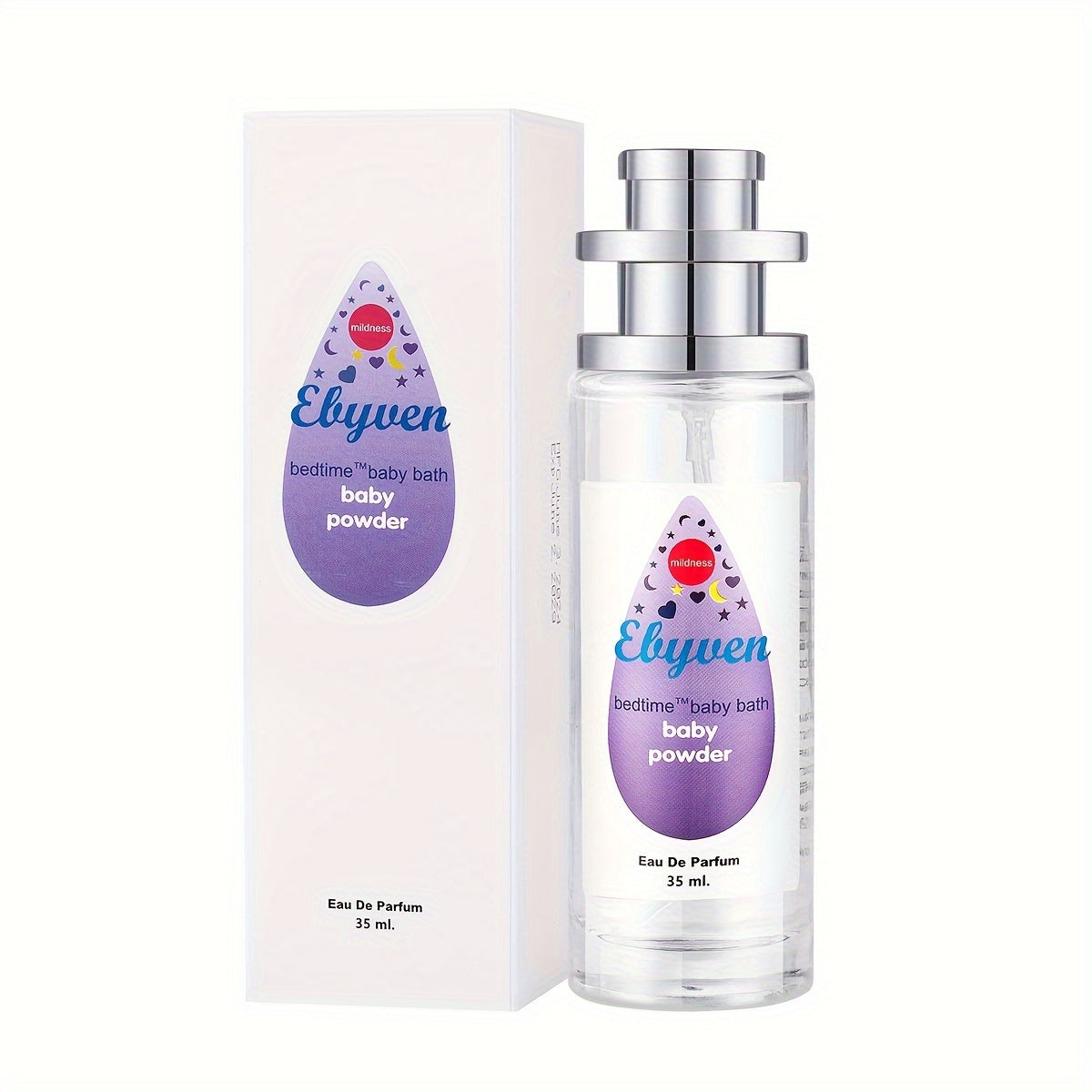 1 Bottle Elyuen Women's Perfume, Floral Scent with Vanilla, Lavender & Cherry Blossom, Pink, Blue, Purple, White, Alcohol-Based, 10-20% Fragrance Concentration, No BPA, Eau De Toilette, 1.18oz