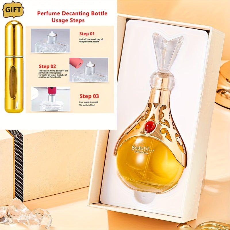 3.38oz Floral Eau De Parfum for Women - Long-Lasting, Refreshing, and Talc-Free Perfume with 10-20% Flavor Concentration - Perfect Gift for Her, Ideal for Dating and Daily Life