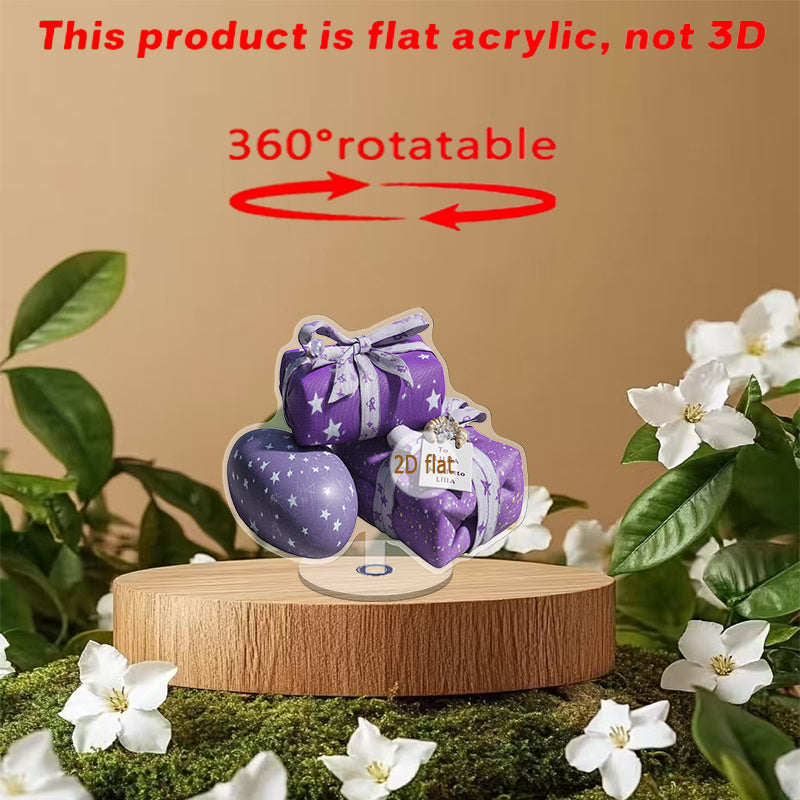 2D Flat, 1pc Rotatable Acrylic Desktop Ornament with Aromatic Stones - Rotating Fragrance Diffuser, Elegant Scented Decor for Home, Office, Party & Spa, Aroma Diffuser, Weddings, Housewarming - Stylish Scented Stone Display Piece, 2D Flat